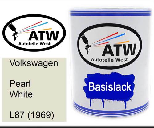 Volkswagen, Pearl White, L87 (1969): 1L Lackdose, von ATW Autoteile West.